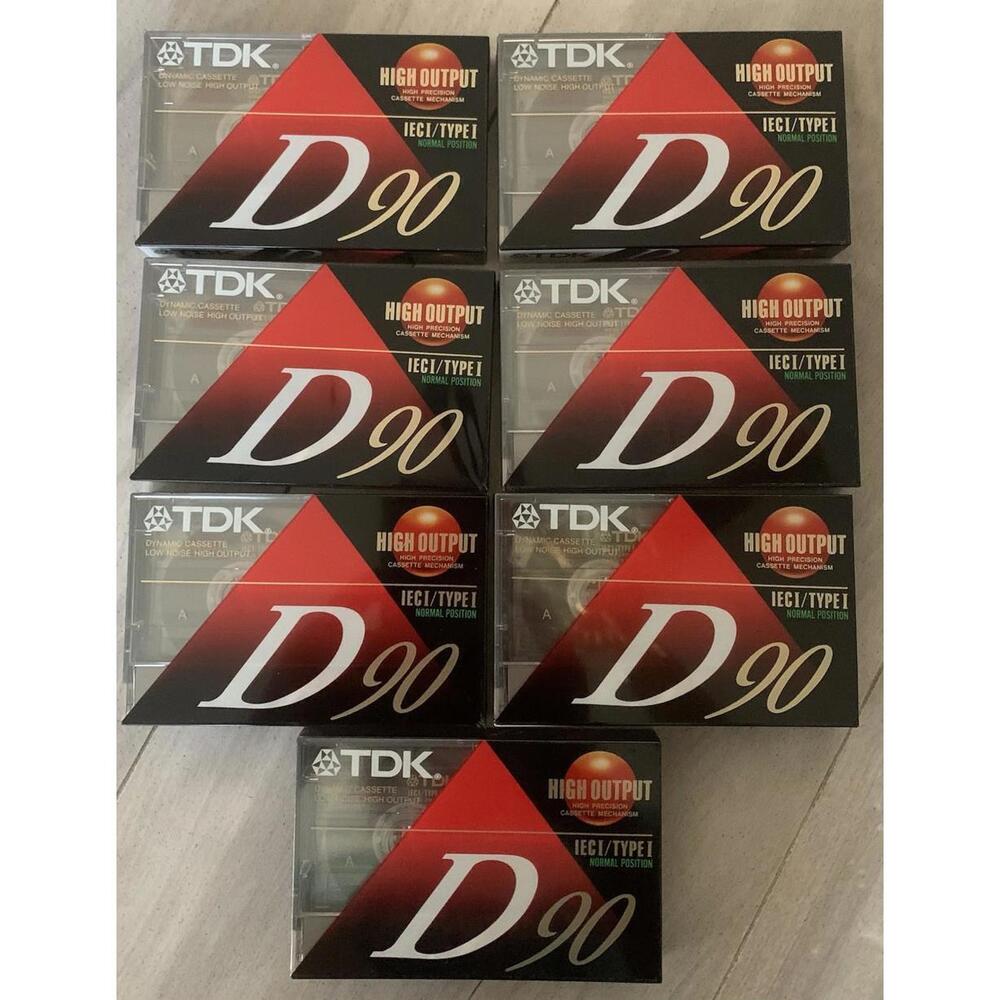TDK D90 High Output Blank Audio Cassette Tapes IECI / TYPE I - Japan Lot Of 7